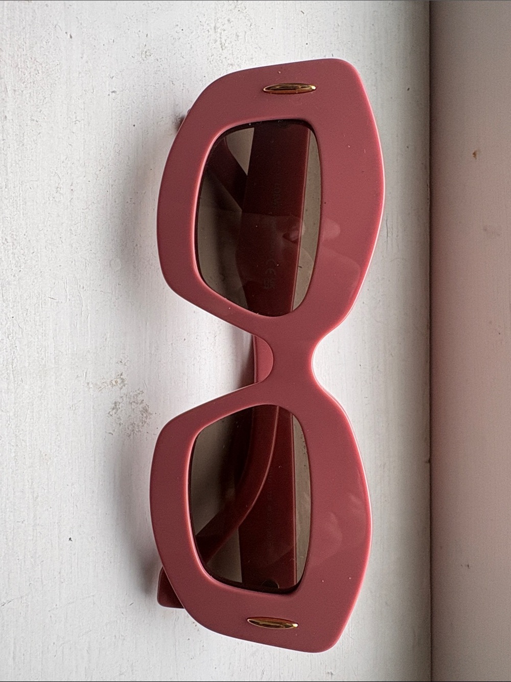 Loewe pink sunglasses with cloth and leather Sunglass Case